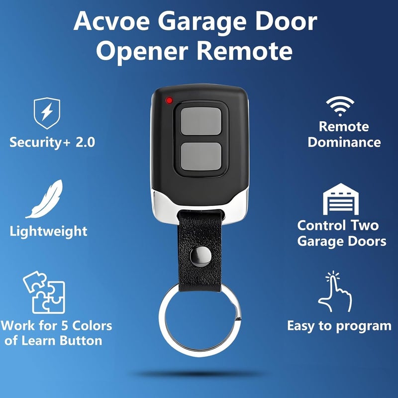 Acvoce Garage Door Opener Keypad and Remote for Liftmaster Chamberlain Craftsman Openers with Yellow Purple Green Red Orange Learn Button, Replaces 877MAX 893MAX G940EV-P2 373LM 973LM 893LM 81LM - Image 3